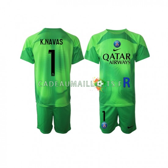 Paris Saint-Germain Maillot avec flocage Keylor Navas 1 Gardien Domicile 2022-2023 ,Tenue Enfant MC