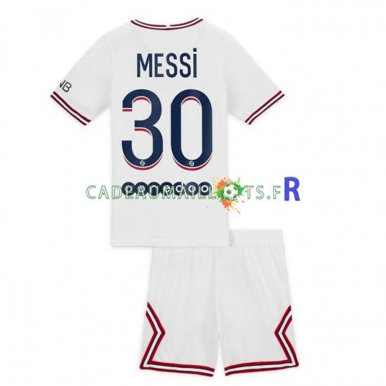 Paris Saint-Germain Maillot avec flocage Lionel Messi 30 4ème 2021-2022 ,Tenue Enfant MC