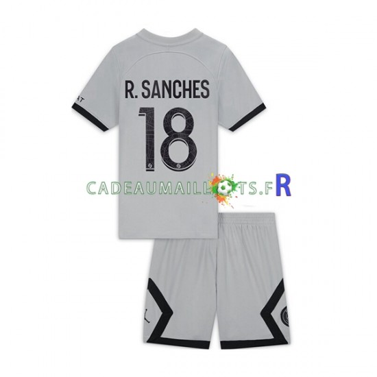 Paris Saint-Germain Maillot avec flocage R.Sanches 18 Extérieur 2022-2023 ,Tenue Enfant MC