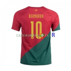 Portugal Maillot avec flocage Bernardo 10 Domicile Coupe du Monde 2022 ,Homme MC