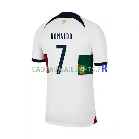 Portugal Maillot avec flocage Ronaldo 7 Extérieur Coupe du Monde 2022 ,Homme MC