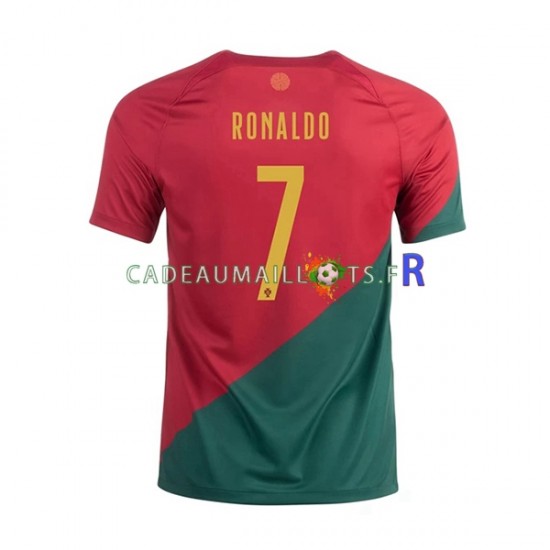 Portugal Maillot avec flocage Ronaldo 7 Domicile Coupe du Monde 2022 ,Homme MC