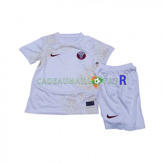 Qatar Maillot avec flocage Extérieur Coupe du Monde 2022 ,Tenue Enfant MC