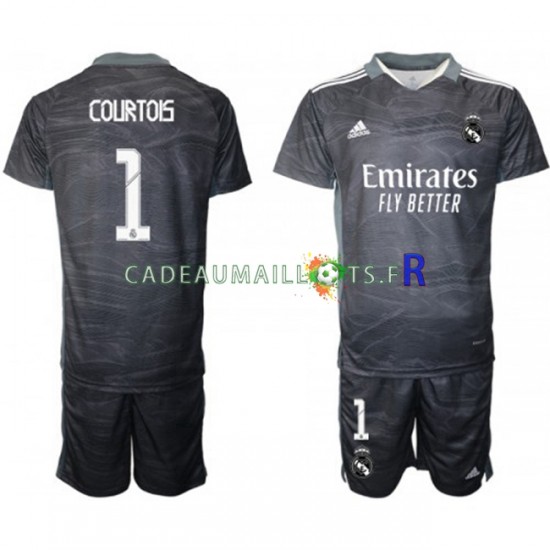 Real Madrid Maillot avec flocage Thibaut Courtois 1 Gardien Domicile 2021-2022 ,Tenue Enfant MC