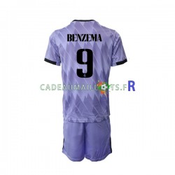Real Madrid Maillot avec flocage Karim Benzema 9 Extérieur 2022-2023 ,Tenue Enfant MC