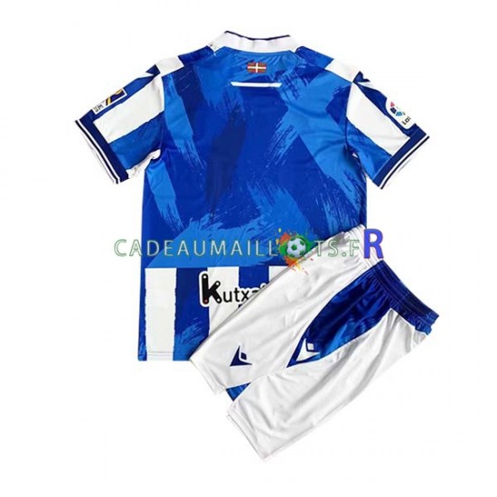 Real Sociedad Maillot avec flocage Domicile 2022-2023 ,Tenue Enfant MC