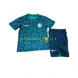 Arabie saoudite Maillot avec flocage Extérieur Coupe du Monde 2022 ,Tenue Enfant MC
