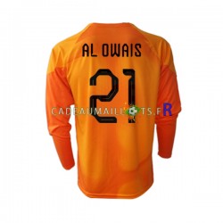Arabie saoudite Maillot avec flocage Mohammed Al-Owais 21 Gardien Extérieur Coupe du Monde 2022 ,Homme ML
