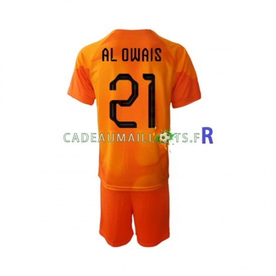 Arabie saoudite Maillot avec flocage Mohammed Al-Owais 21 Gardien Extérieur Coupe du Monde 2022 ,Tenue Enfant MC