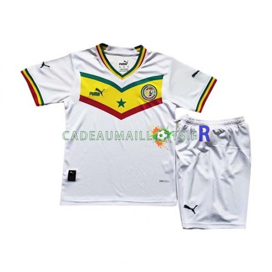 Sénégal Maillot avec flocage Domicile Coupe du Monde 2022 ,Tenue Enfant MC