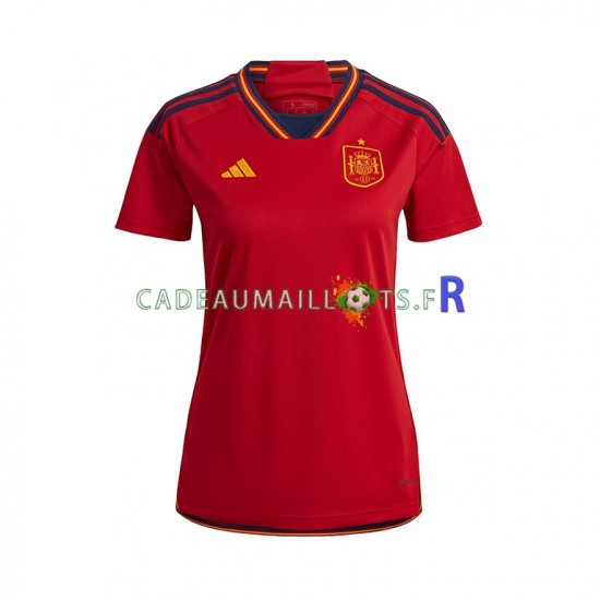 Espagne Maillot avec flocage Domicile Coupe du Monde 2022 ,Femme MC