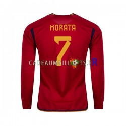 Espagne Maillot avec flocage MORATA 7 Domicile Coupe du Monde 2022 ,Homme ML