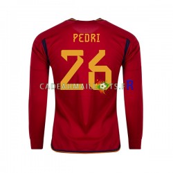 Espagne Maillot avec flocage PEDRI 26 Domicile Coupe du Monde 2022 ,Homme ML