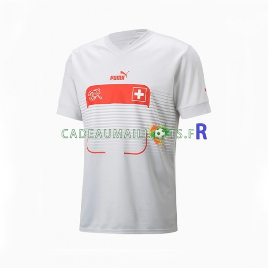 Suisse Maillot avec flocage Extérieur Coupe du Monde 2022 ,Homme MC