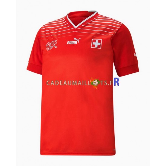 Suisse Maillot avec flocage Domicile Coupe du Monde 2022 ,Homme MC