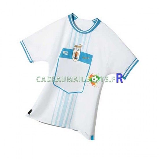 Uruguay Maillot avec flocage Extérieur Coupe du Monde 2022 ,Homme MC