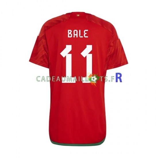 Pays de Galles Maillot avec flocage Bale 11 Domicile Coupe du Monde 2022 ,Homme MC