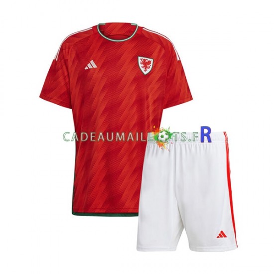 Pays de Galles Maillot avec flocage Domicile Coupe du Monde 2022 ,Tenue Enfant MC