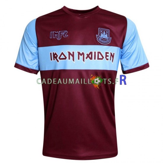 West Ham United Maillot avec flocage Iron Maiden Domicile ,Homme MC