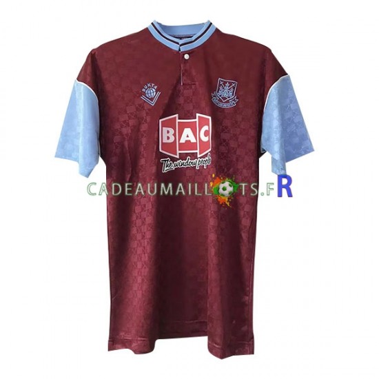 West Ham United Maillot avec flocage Rétro Domicile 1989-1990 ,Homme MC