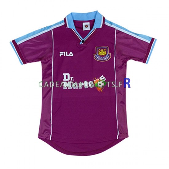 West Ham United Maillot avec flocage Rétro Domicile 1999-2001 ,Homme MC