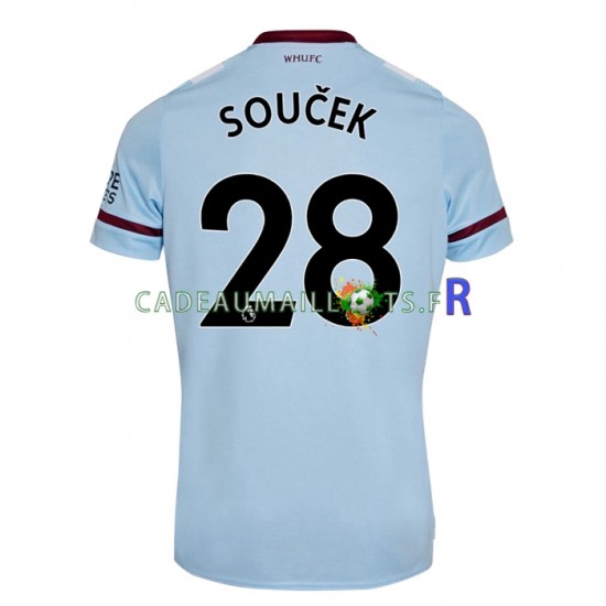 West Ham United Maillot avec flocage Tomas Soucek 28 Extérieur 2021-2022 ,Homme MC