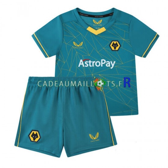 Wolverhampton Wanderers Maillot avec flocage Extérieur 2022-2023 ,Tenue Enfant MC