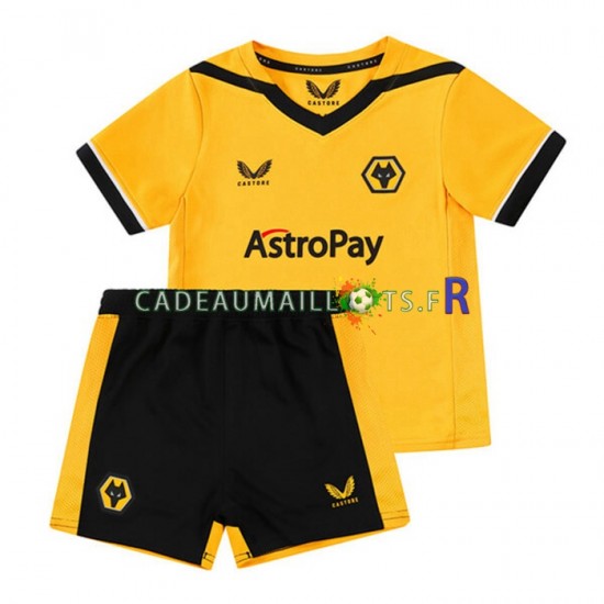 Wolverhampton Wanderers Maillot avec flocage Domicile 2022-2023 ,Tenue Enfant MC